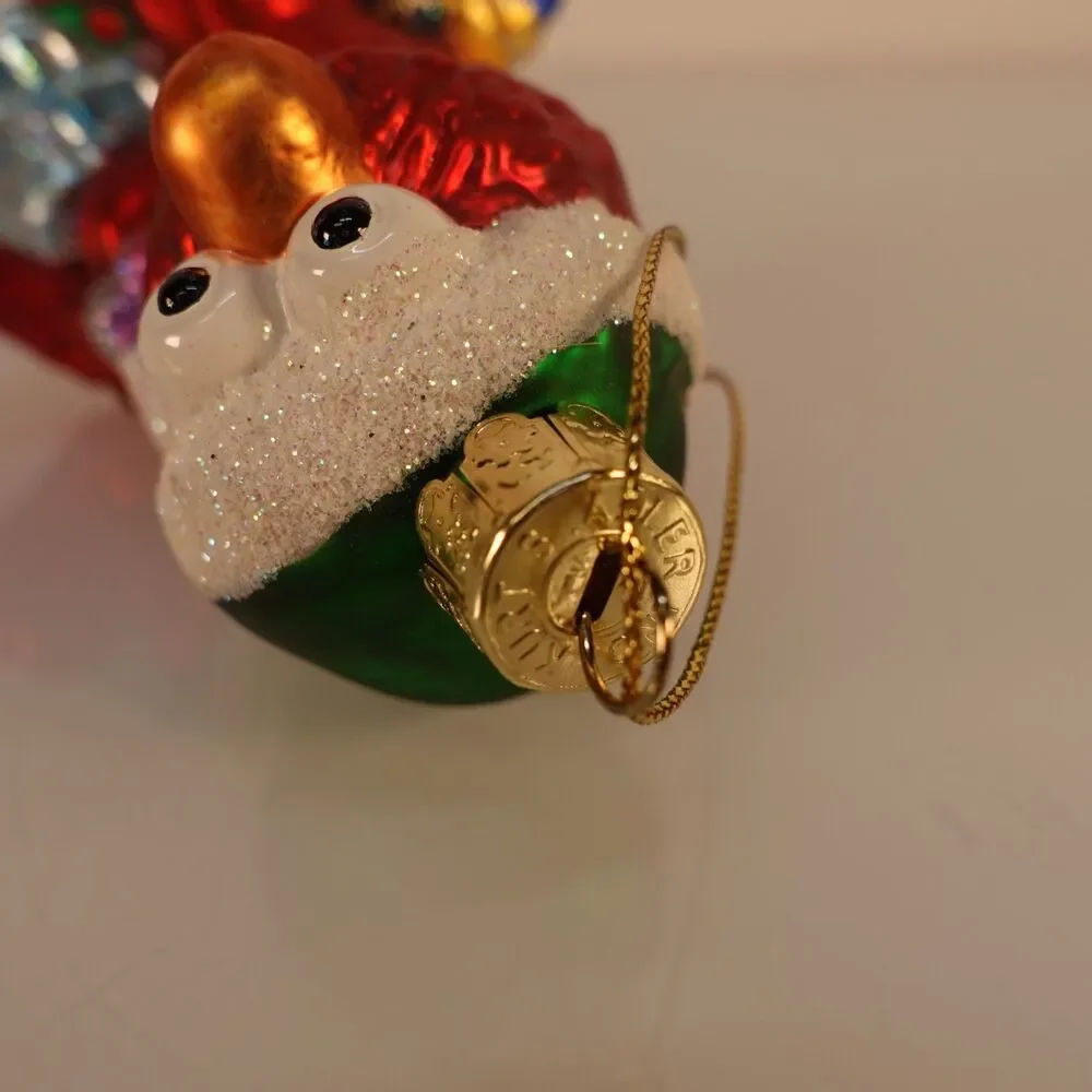 Kurt S. Adler Handmade Glass Ornament Elmo Sesame Street Christmas Hanging Red